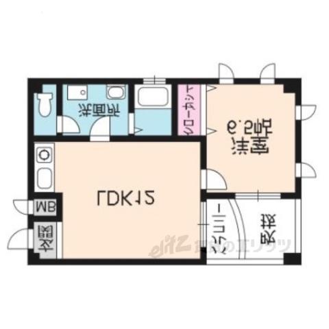 ハウゼ西賀茂(1LDK/3階)の間取り写真