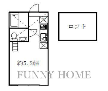 アザーレ桜(ワンルーム/2階)の間取り写真