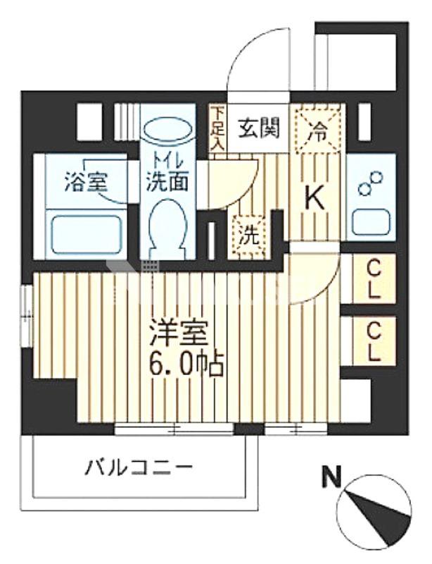 ユニフォート目黒中町(1K/1階)の間取り写真