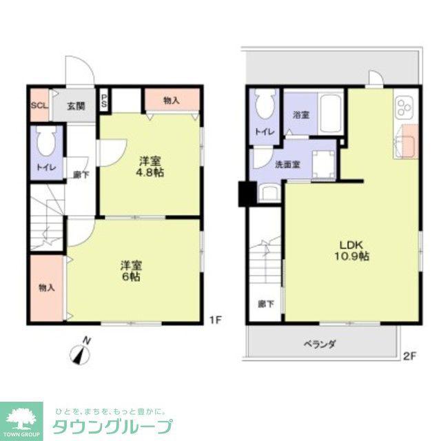 ラ・ネージュ(2LDK/1階)の間取り写真