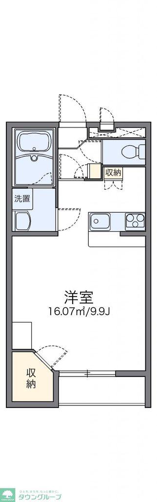 レオパレスラフィネ(1K/2階)の間取り写真