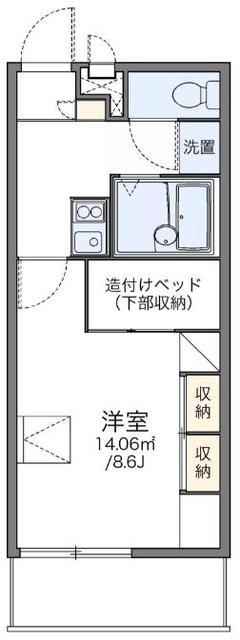 レオパレスPOEM(1K/2階)の間取り写真