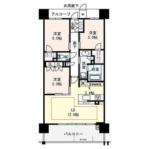 プレミスト茨木双葉町(3LDK/4階)の間取り写真
