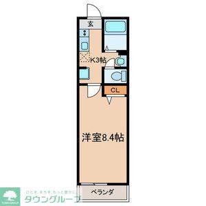 セレ新松戸(1K/3階)の間取り写真