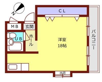 大産高宮ビル(ワンルーム/6階)の間取り写真