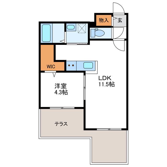 GRAN DUKE八軒 グランデュークハチケン(1LDK/1階)の間取り写真