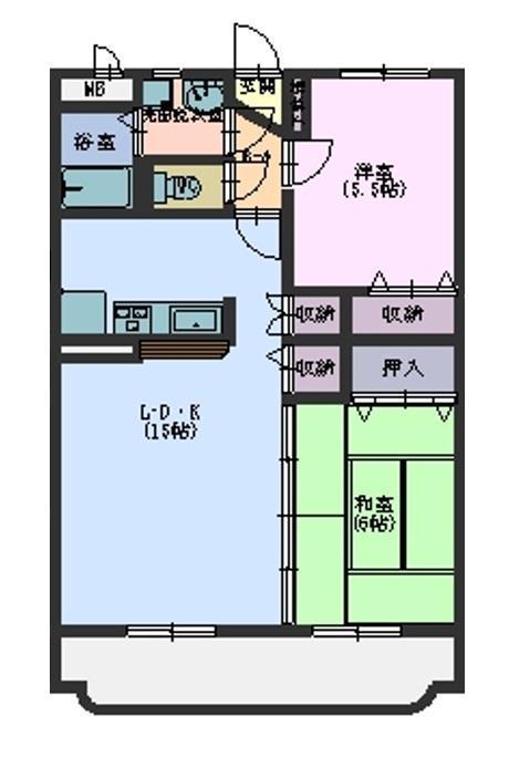 レピエス A(2LDK/2階)の間取り写真