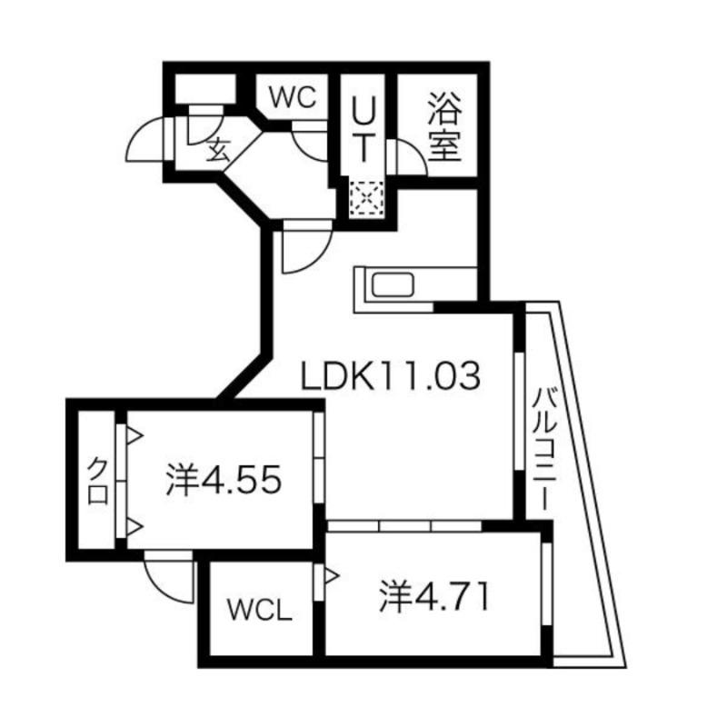 MCDIARMID(2LDK/3階)の間取り写真