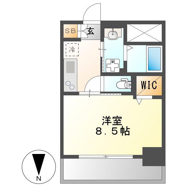 アリエッタNAGOYA(1K/10階)の間取り写真