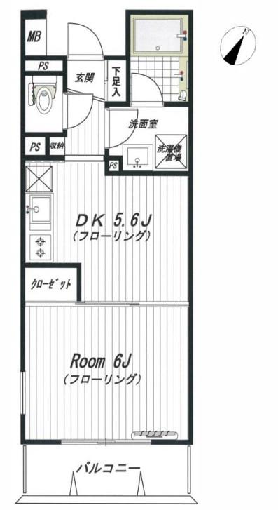 ソフィアーレ代官山(1DK/4階)の間取り写真