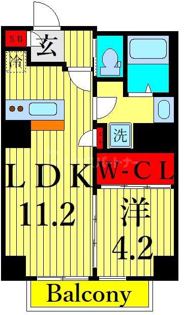 AIFLAT DOKANYAMA(1LDK/2階)の間取り写真