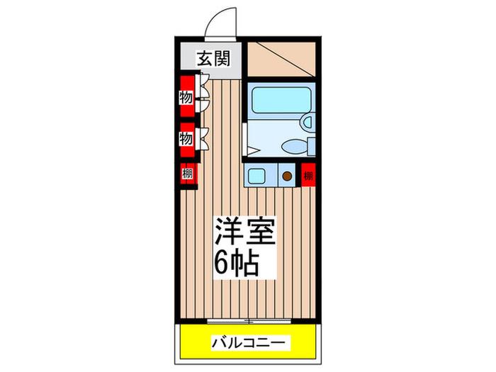 幕張マンション(ワンルーム/3階)の間取り写真