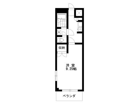 クレスト赤見台(ワンルーム/3階)の間取り写真