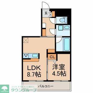 H&K KASHIWA HILLS(1LDK/7階)の間取り写真