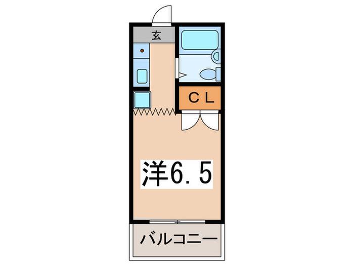 シンペテンボスビル(ワンルーム/4階)の間取り写真