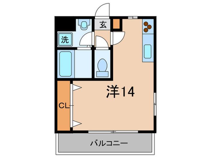 クロスロード山口(ワンルーム/3階)の間取り写真