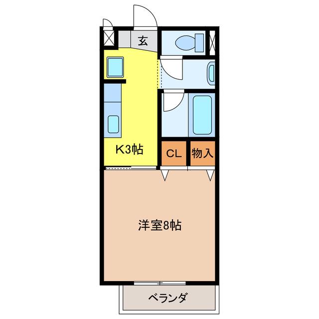 SURPULUS I FULLHOUSE(1K/2階)の間取り写真