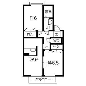 STセゾン(2LDK/2階)の間取り写真