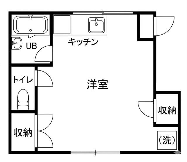 コーポウチダ(ワンルーム/1階)の間取り写真
