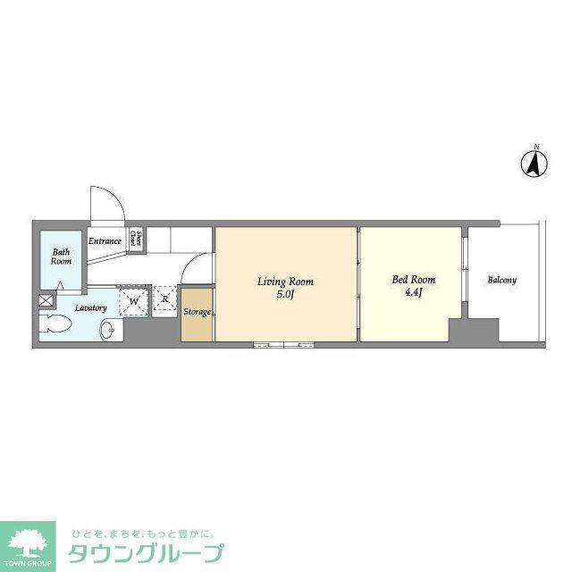 アクシーズタワー大門町(2K/7階)の間取り写真