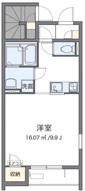 クレイノ結(1K/1階)の間取り写真