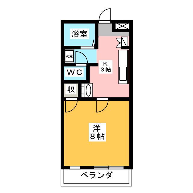 朝日プラザ静岡古庄(1K/3階)の間取り写真