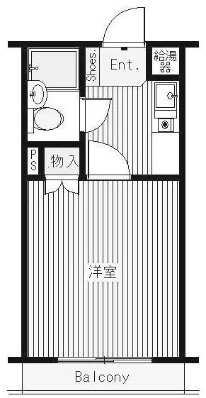 カテリーナ経堂(1K/1階)の間取り写真