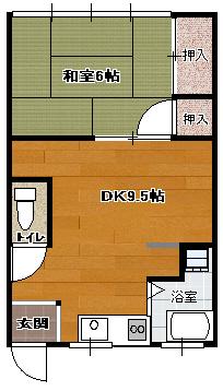 セントラルコーポ(1DK/1階)の間取り写真