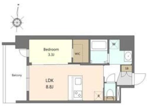 S-RESIDENCE難波西ALTER(1LDK/9階)の間取り写真
