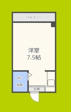 アクティ福島(ワンルーム/5階)の間取り写真