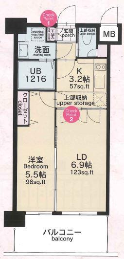 CLUB ORIENT BLD 82 EMPRESS(1LDK/9階)の間取り写真