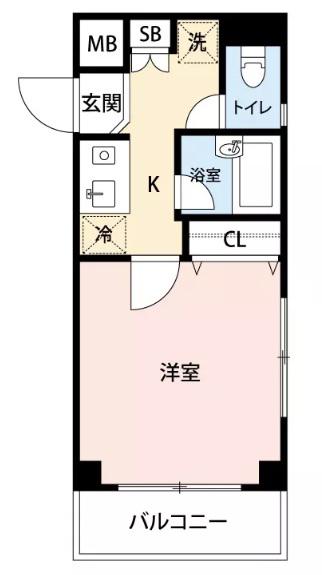 フォルテ西青木(1K/3階)の間取り写真