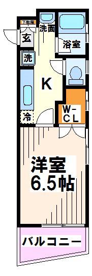 ポナール日新 当社管理物件(1K/1階)の間取り写真