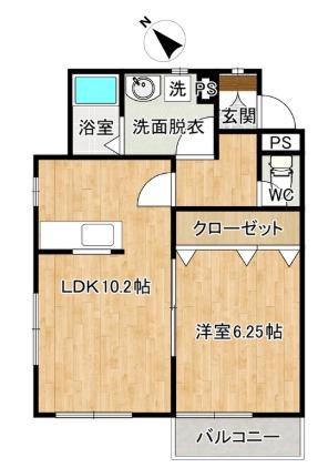 SYLPHSOAR(1LDK/3階)の間取り写真