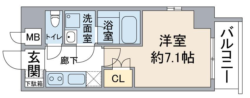 VANCOUVER1118大曽根(1K/3階)の間取り写真