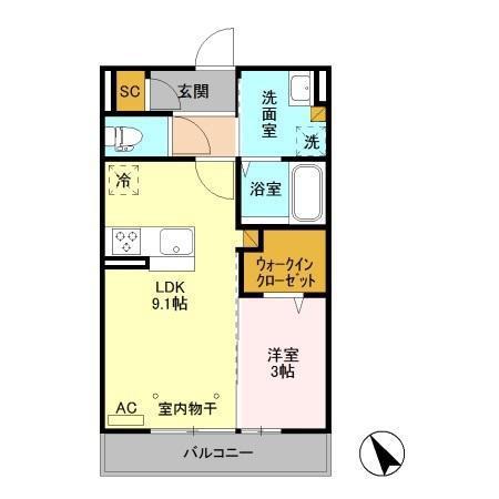 TT ANNEX(1LDK/3階)の間取り写真
