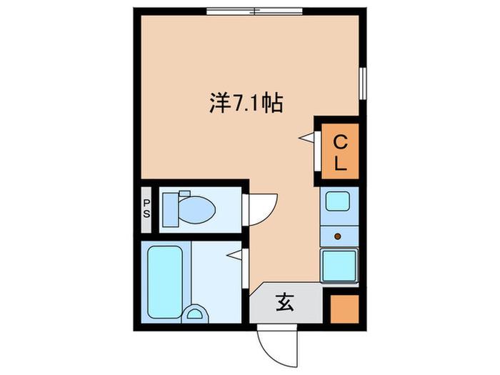 フェイスフル仲宿(ワンルーム/2階)の間取り写真
