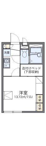 レオパレスカシオペア(1K/2階)の間取り写真