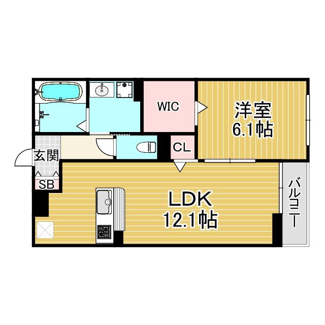 ベルフローラ(1LDK/2階)の間取り写真