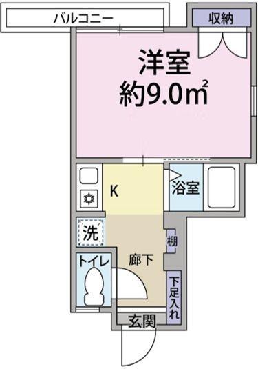 ブラン学芸大学(1K/3階)の間取り写真
