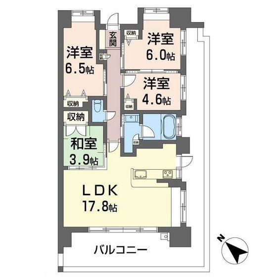 ヴェルディ広島ボールパーク(4LDK/15階)の間取り写真