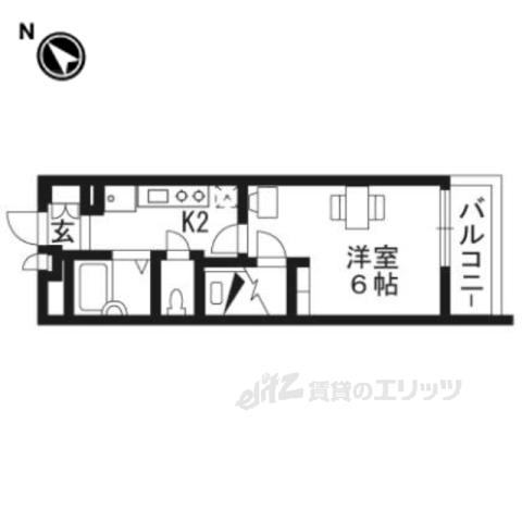 レオパレスALTA5(1K/2階)の間取り写真