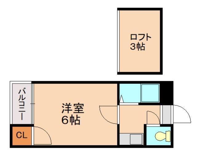 エクストラ21(1K/2階)の間取り写真