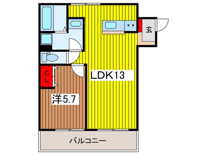 RENARVO URAWA(1LDK/3階)の間取り写真