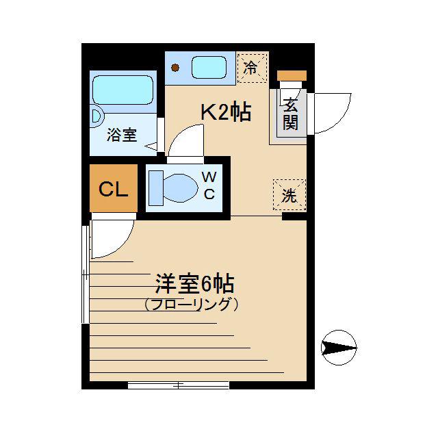 メゾン坂上(1K/1階)の間取り写真