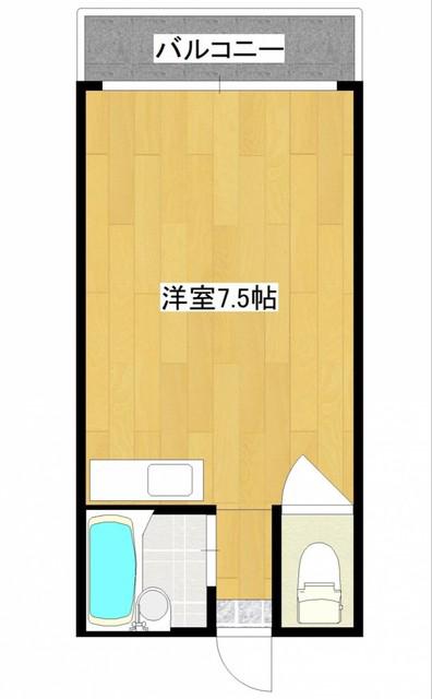大産西新マンション(ワンルーム/8階)の間取り写真