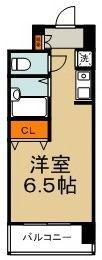 ダジュール(ワンルーム/8階)の間取り写真