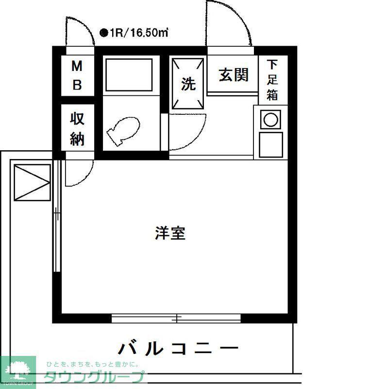 リバーサイド葉山(1K/3階)の間取り写真