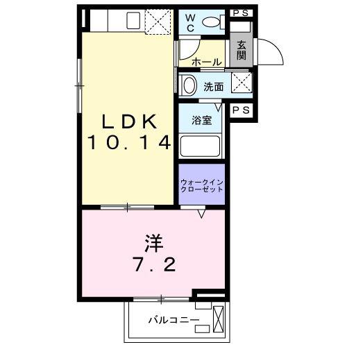 ポノ ククナ(1LDK/3階)の間取り写真