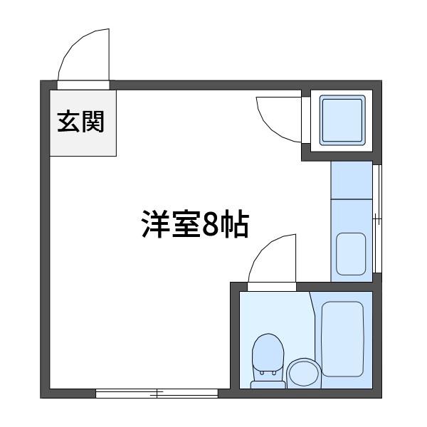 文京アームス(ワンルーム/2階)の間取り写真